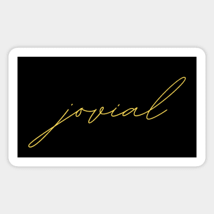 Jovial - german language phrase quote Sticker